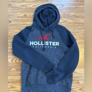 Navy blue and red logo hollister